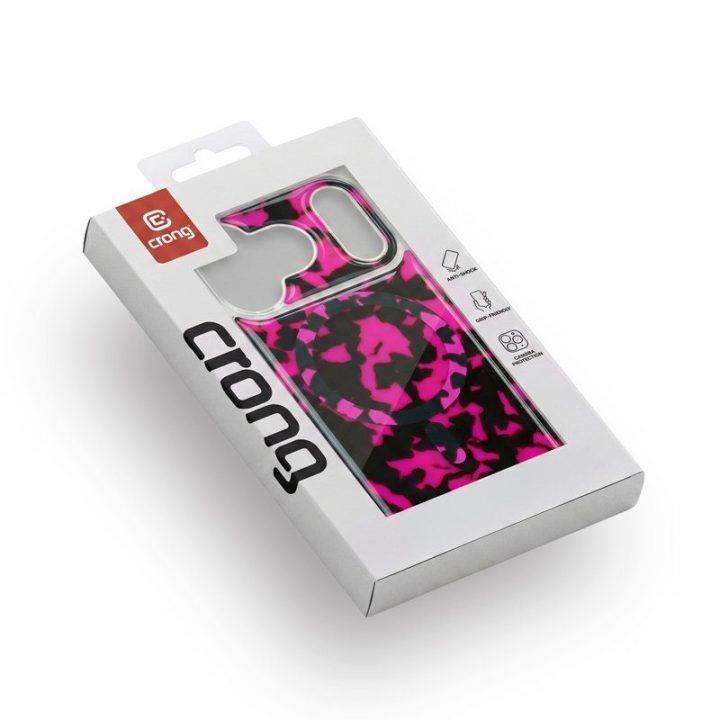 Dėklas iPhone 17 Pro Max Crong Deluxe MAG Cover, rožinis