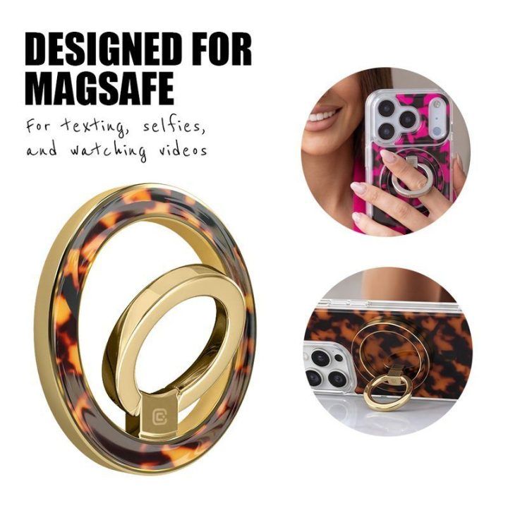 MagSafe laikiklis Crong Deluxe RING Holder, Tortoise