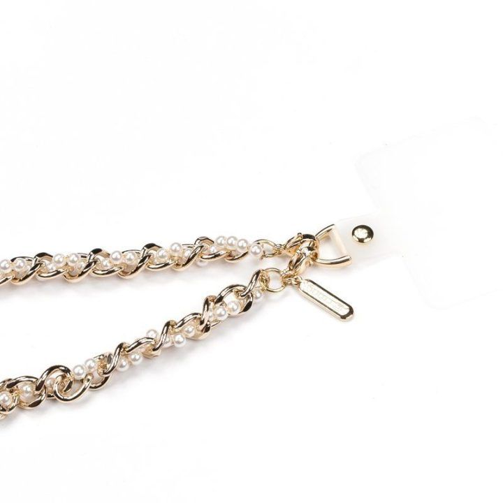 Telefono pakabukas Crong Pearl Twist, auksinės spalvos