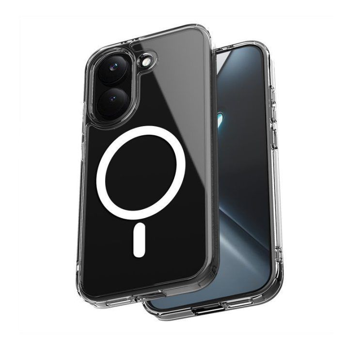 Permatomas MagSafe dėklas Xiaomi POCO X8 Pro 5G, Crong Hybrid Clear Magnetic