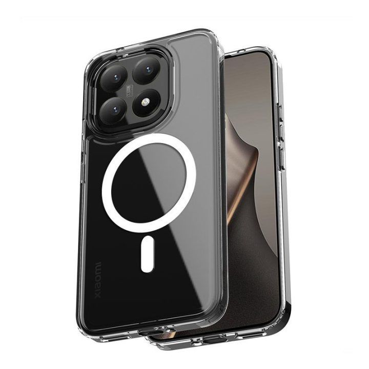 Permatomas MagSafe dėklas Xiaomi 15T Crong Hybrid Clear Magnetic