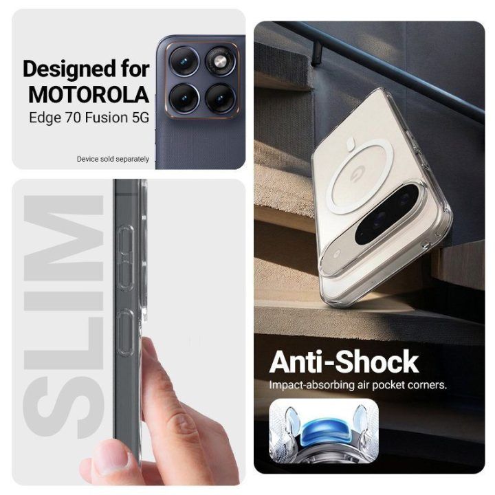 Permatomas MagSafe dėklas Motorola Edge 70 Fusion, Crong