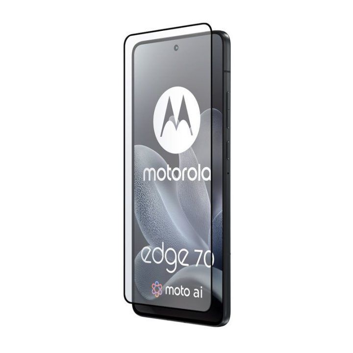 Apsauginis stiklas Motorola Edge 70 5G, juodas rėmelis, Crong