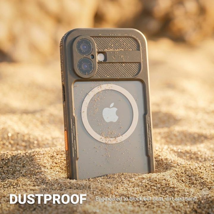 Crong Seal Cover vandeniui atsparus dėklas iPhone 17, juodas