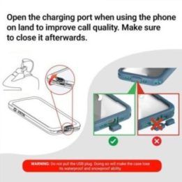 Crong Seal Cover vandeniui atsparus dėklas iPhone 17 Pro, jūrinis