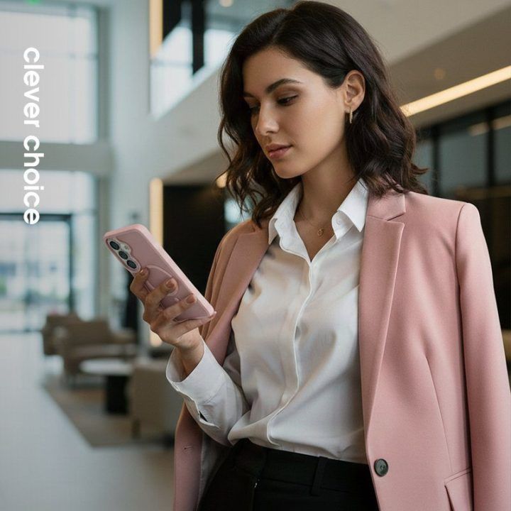 Rožinis dėklas Samsung Galaxy A27 5G Crong Hybrid Matte Magnetic
