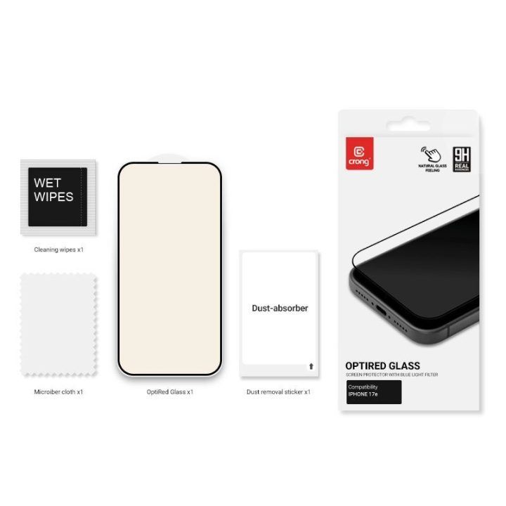 Apsauginis stiklas Crong OptiRed iPhone 17e