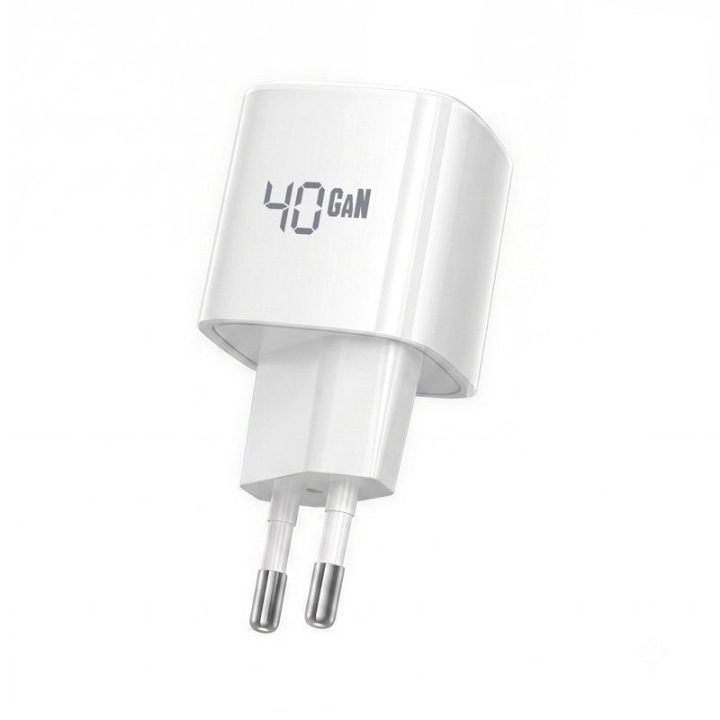 Crong NEO GaN įkroviklis USB-C 40 W, baltas