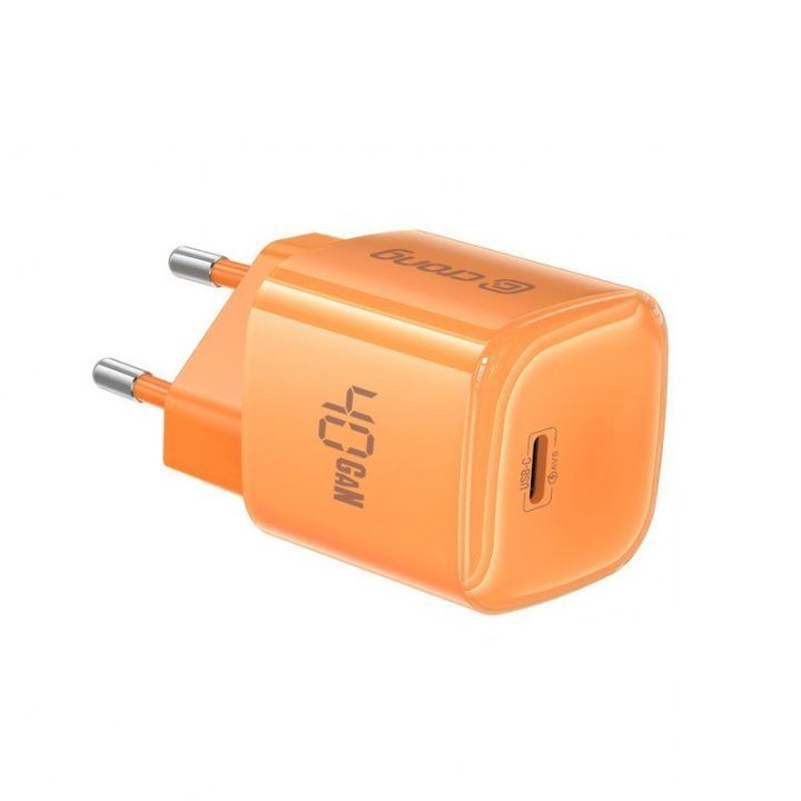 Crong NEO GaN įkroviklis USB-C 40 W, oranžinis