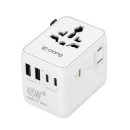 Kelioninis adapteris Crong 45 W, baltas