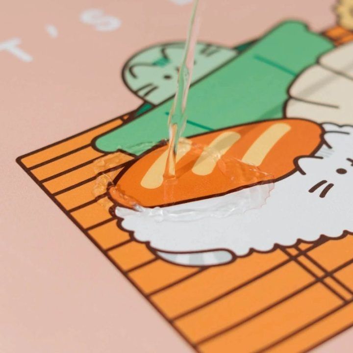 Pusheen PU odos stalo kilimėlis XXL, 60 × 35 cm