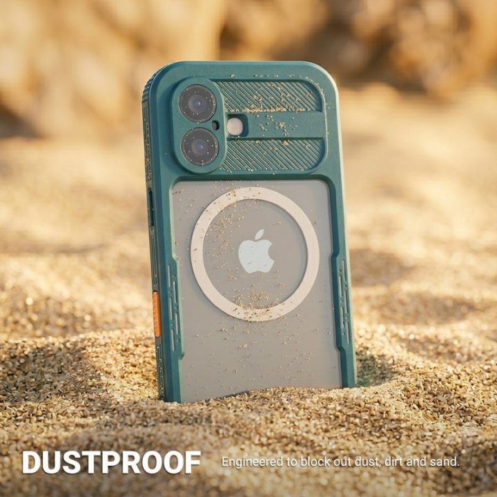 Crong Seal Cover vandeniui atsparus dėklas iPhone 16 Pro, juodas
