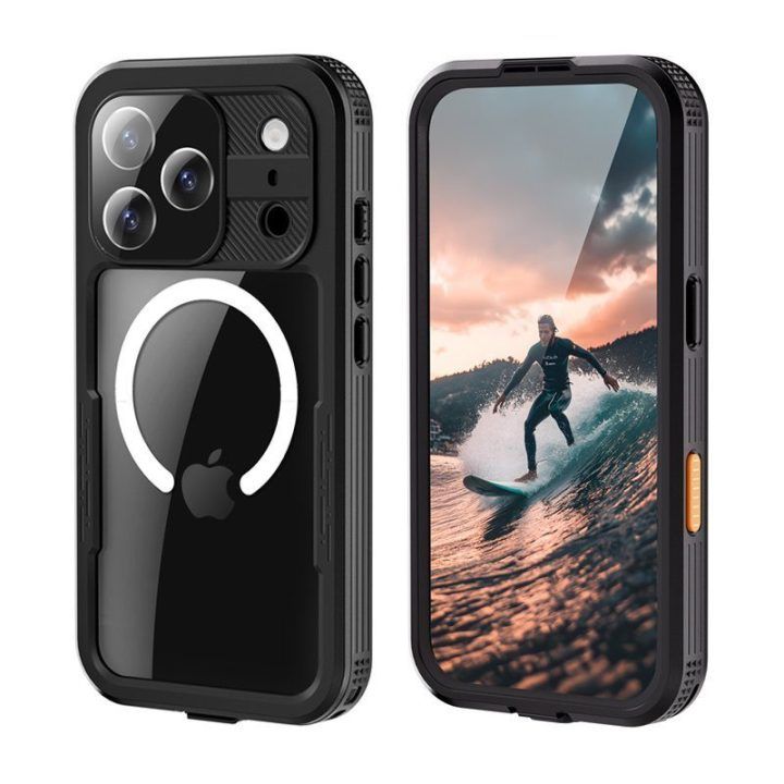 Sustiprintas dėklas iPhone 17 Pro, juodas, Crong Seal Cover