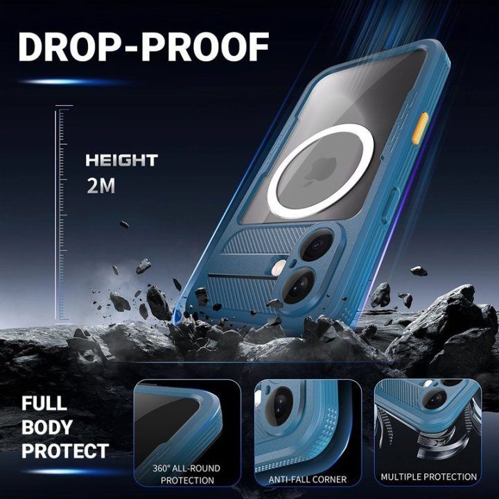 Sustiprintas dėklas iPhone 17 Pro, juodas, Crong Seal Cover