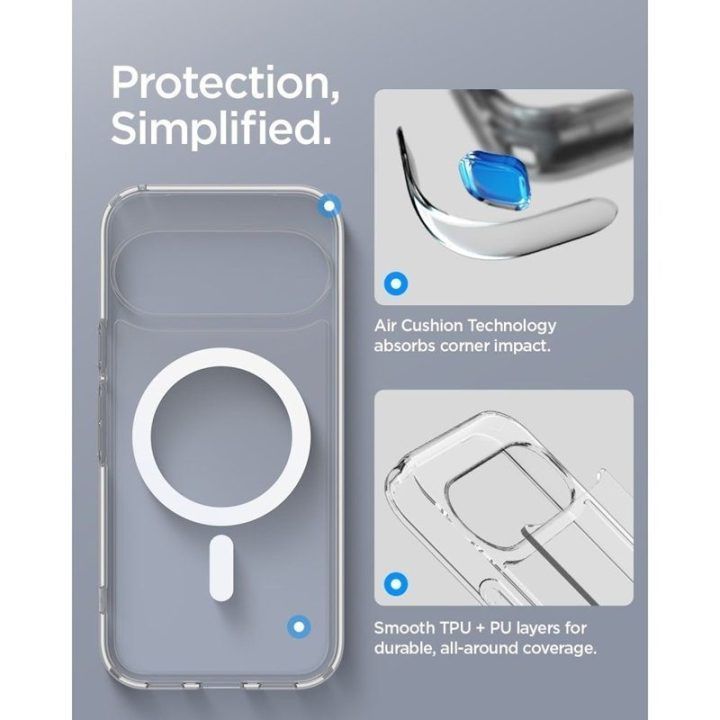 Dėklas Spigen Ultra Hybrid Mag MagSafe Google Pixel 11, permatomas
