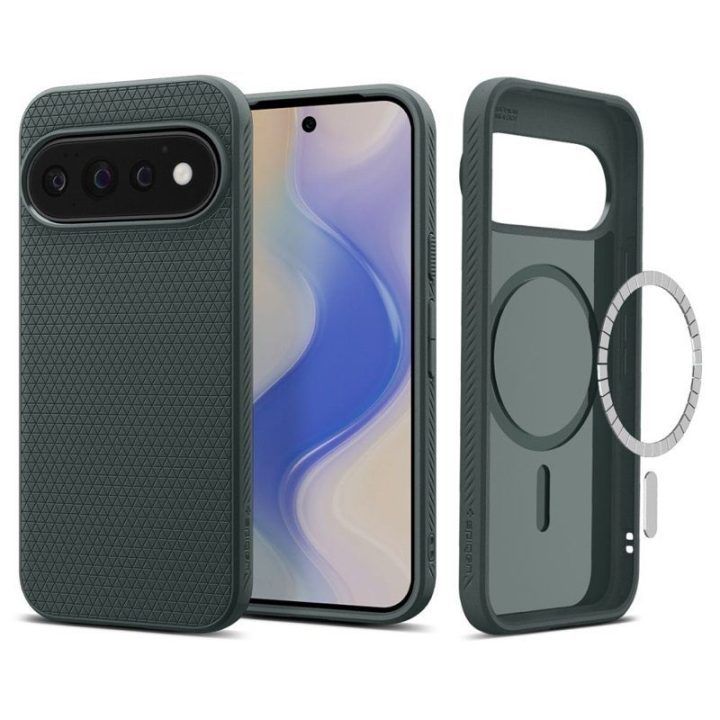Dėklas Spigen Liquid Air Mag MagSafe Google Pixel 11 Pro, žalias
