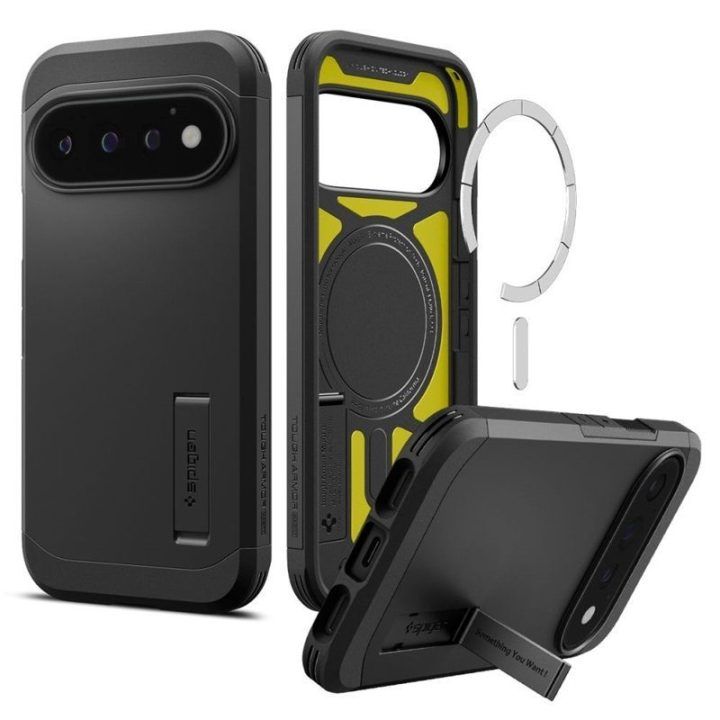 Dėklas Google Pixel 11 Pro, juodas Spigen Tough Armor Mag