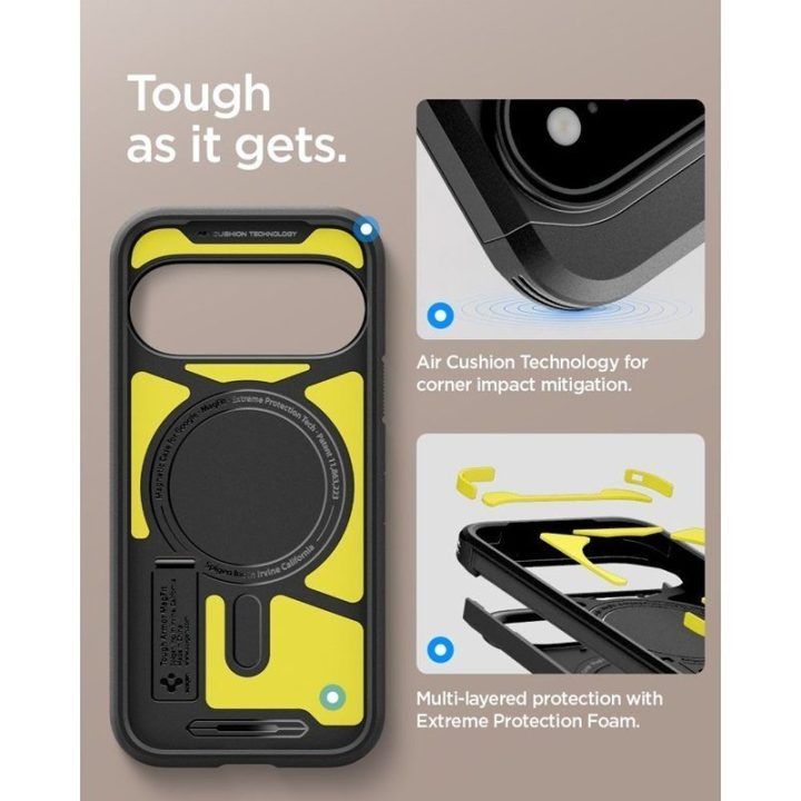 Dėklas Google Pixel 11 Pro, juodas Spigen Tough Armor Mag