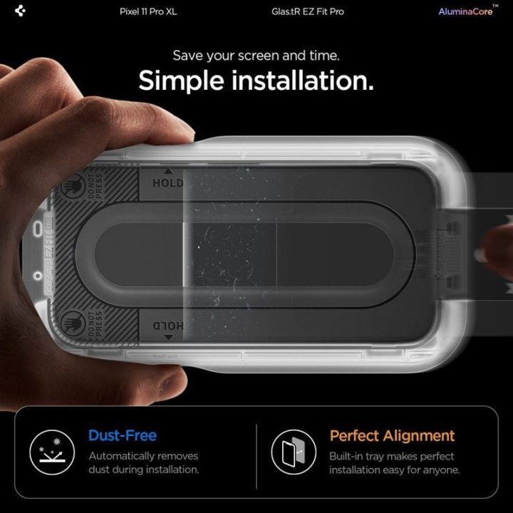 Grūdintas apsauginis stiklas Google Pixel 11 Pro XL, 2 vnt., Spigen