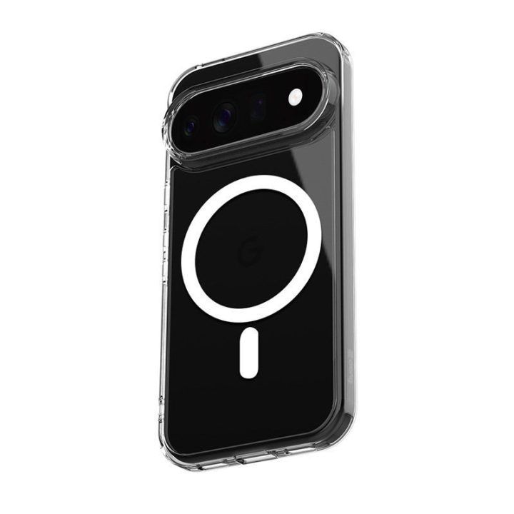 Permatomas „MagSafe“ dėklas Google Pixel 11, Crong Hybrid Clear Magnetic