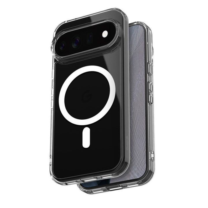 Dėklas Google Pixel 11 Pro Crong Hybrid Clear Magnetic, permatomas
