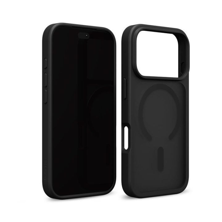 Dėklas iPhone 18 Pro Max / 17 Pro Max, juodas, Crong Hybrid Matte Magnetic