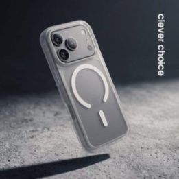 Balta „MagSafe“ dėklas iPhone 18 Pro Max / 17 Pro Max