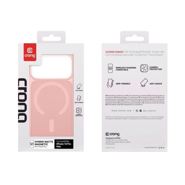 Rožinis dėklas iPhone 18 Pro Max / 17 Pro Max, Crong