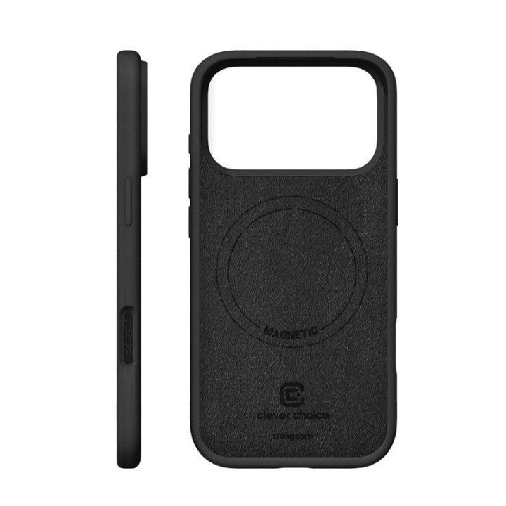 Crong Color Cover Magnetic dėklas iPhone 18 Pro / 17 Pro, juodas