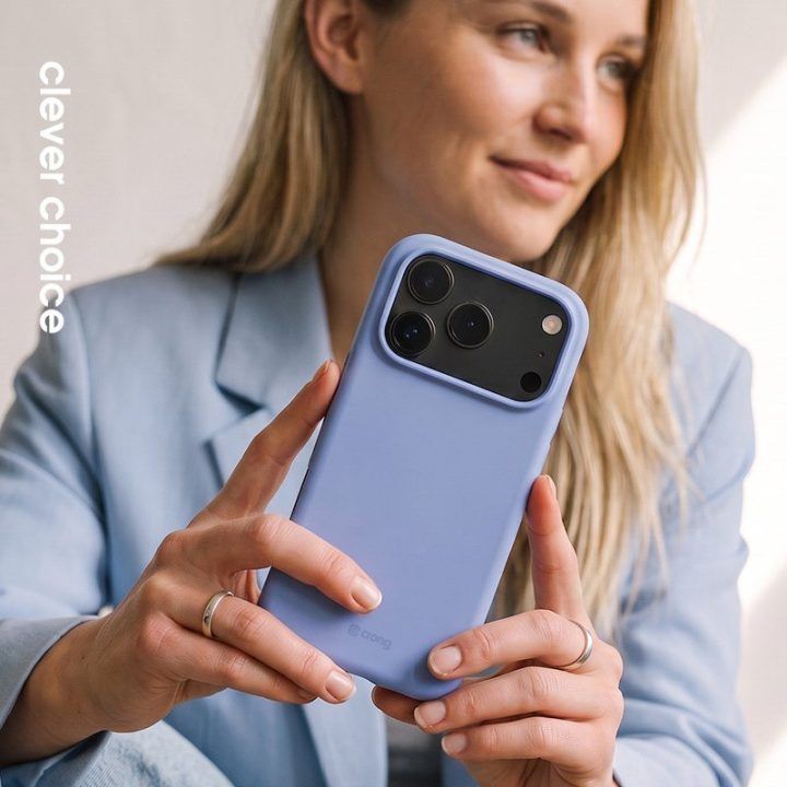 Crong Color Cover Magnetic mėlynas dėklas iPhone 18 Pro / 17 Pro