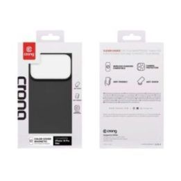 Crong Color Cover Magnetic dėklas iPhone 18 Pro Max / 17 Pro Max, juodas
