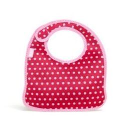 BUILT Mess Mate 2 kūdikių seilinukai, Baby Pink Mini Dots