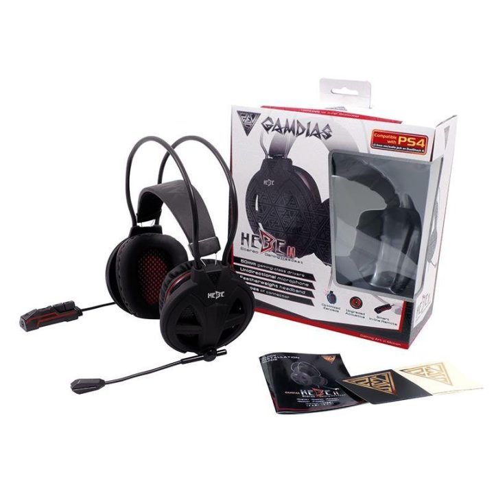 GAMDIAS HEBE V2 stereo žaidimų ausinės su mikrofonu (PC, PS4)