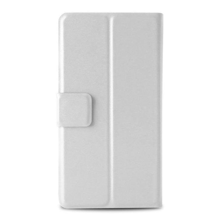 PURO Uniwallet Bi-Color universalus 360° pasukamas dėklas su kortelių lizdais, XXL dydis, baltas