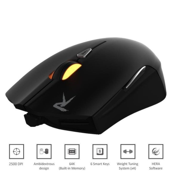 Gamdias Ourea optinė žaidimų pelė, iki 2500 DPI