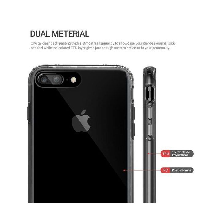 Obliq Naked Shield dėklas iPhone 7 Plus telefonui, smoky black