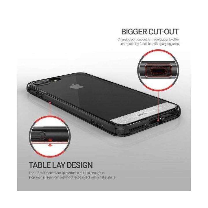 Obliq Naked Shield dėklas iPhone 7 Plus telefonui, smoky black