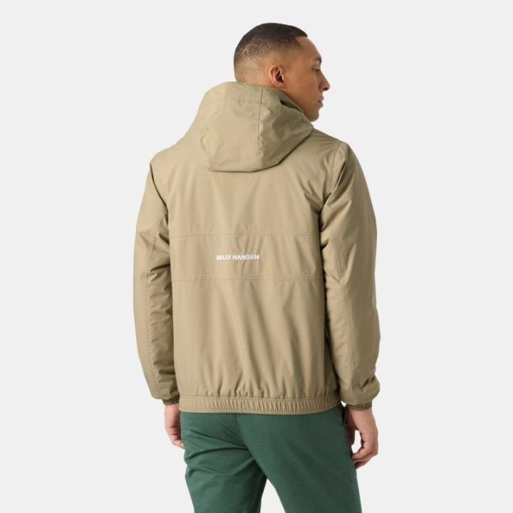 Vyriška neperšlampama striukė Helly Hansen Smogen Insulated Rain Jacket, smėlio spalvos