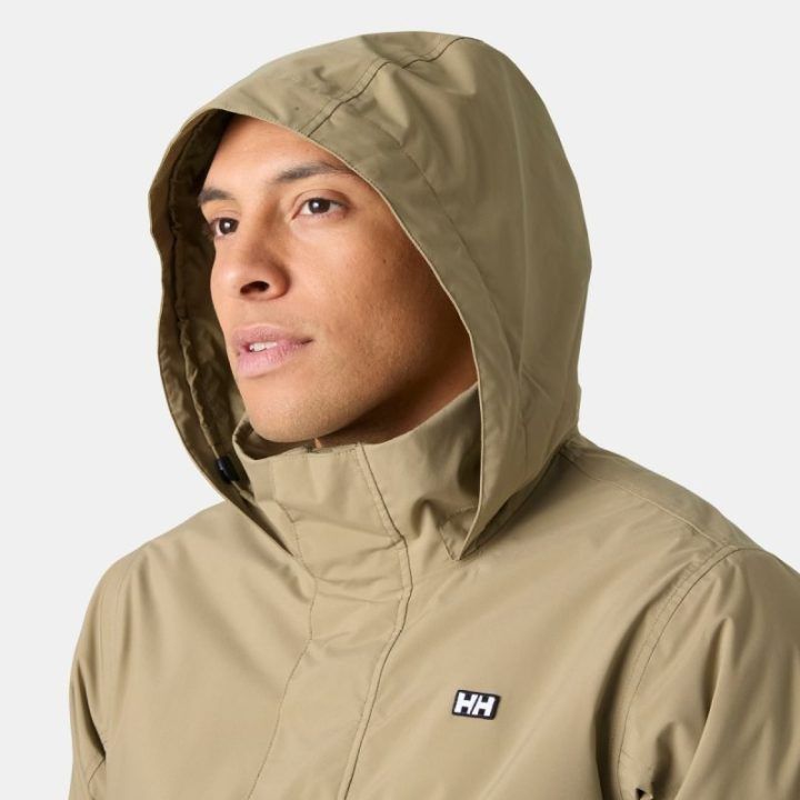 Vyriška neperšlampama striukė Helly Hansen Smogen Insulated Rain Jacket, smėlio spalvos