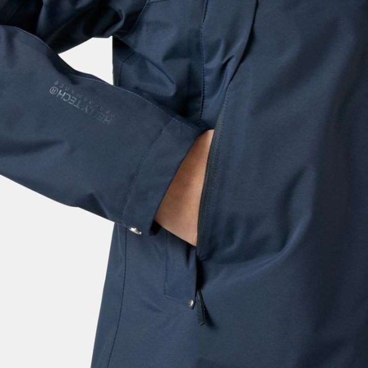 Moteriškas lietpaltis Helly Hansen W Hvaler Ins Raincoat, tamsiai mėlynas