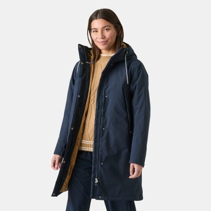 Moteriškas lietpaltis Helly Hansen W Hvaler Ins Raincoat, tamsiai mėlynas