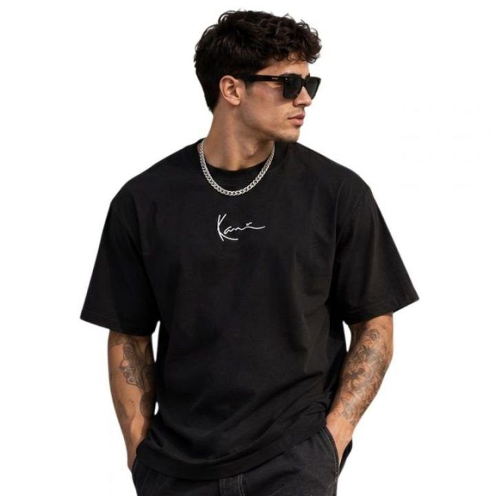 Vyriški marškinėliai Karl Kani Signature Tee, juodi