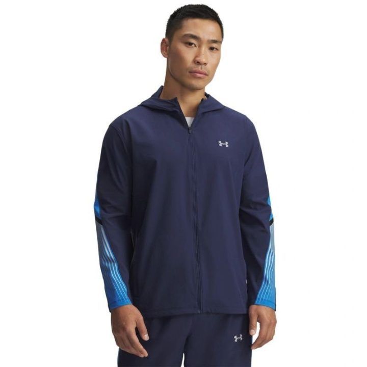 Vyriška bėgimo striukė Under Armour UA Velociti Storm Hooded, mėlyna