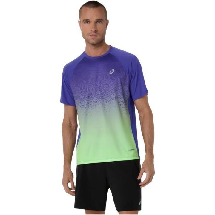 ASICS vyriški marškinėliai Road Fade SS Top, mėlyni