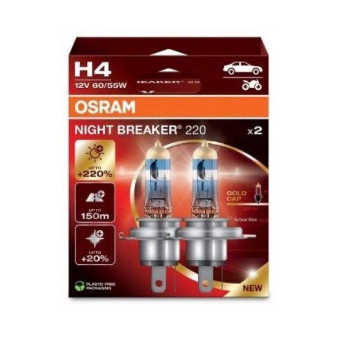 OSRAM NIGHT BREAKER 220 H4 lemputė