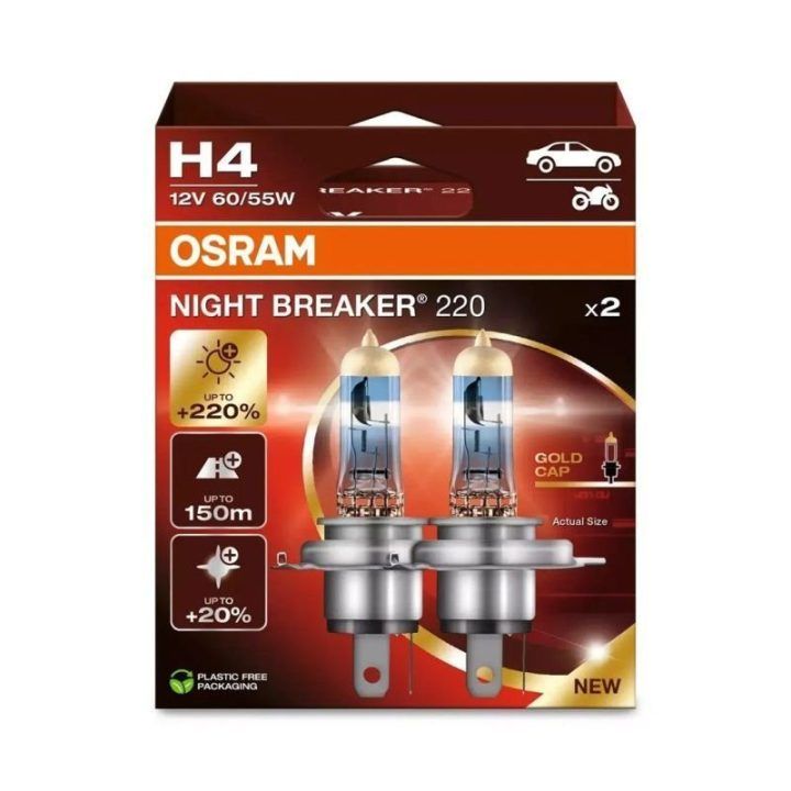 OSRAM NIGHT BREAKER 220 H4 lemputė