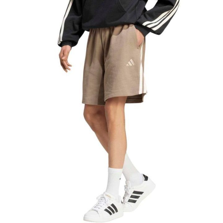 Vyriški šortai adidas Kit 3-Stripes, smėlio spalvos
