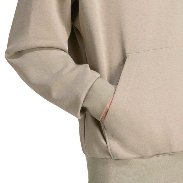 Vyriškas džemperis su gobtuvu adidas Essentials Feelcozy, smėlio spalvos