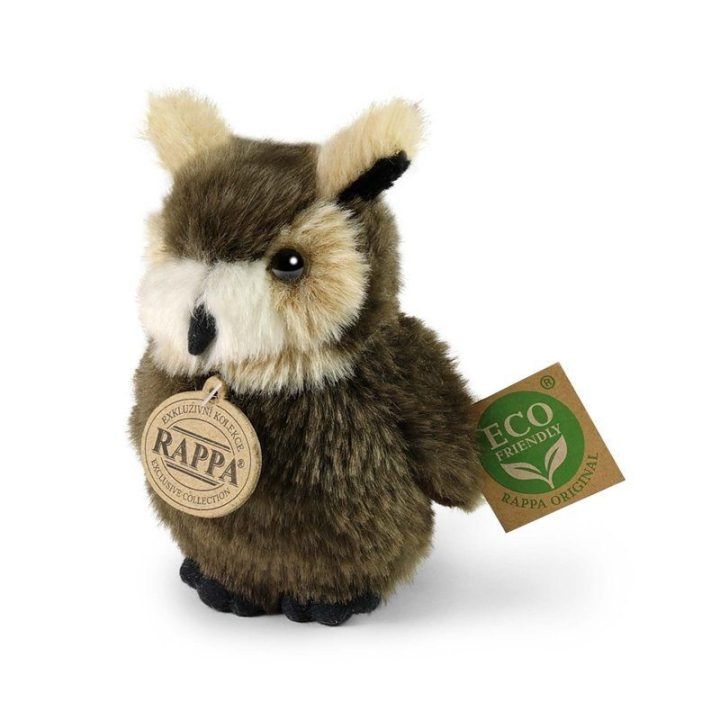 Minkštas žaislas pelėda Rappa, 13 cm, ekologiškas