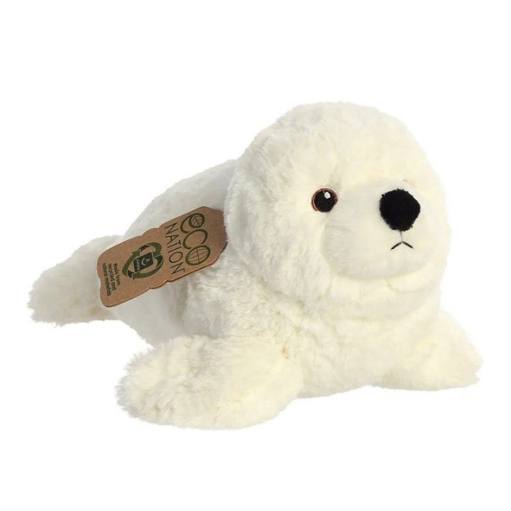 Minkštas žaislas Eco Nation baltas ruonis, 30 cm